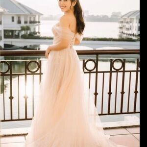 New KISSPROM Elegant Corset Cream Maxi Dress